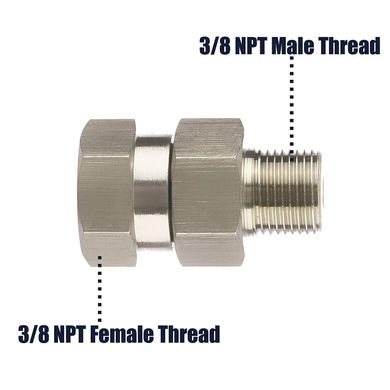 Адаптер поворотный из нержавеющей стали 3/8"M-3/8"F SA01SS фото